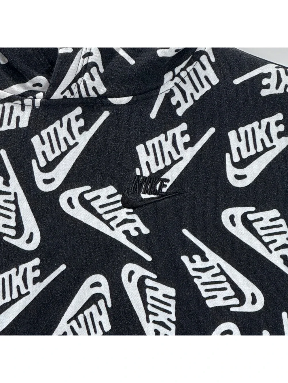 Nike Sportswear Club All-Over Print Pullover Hoodie - L
